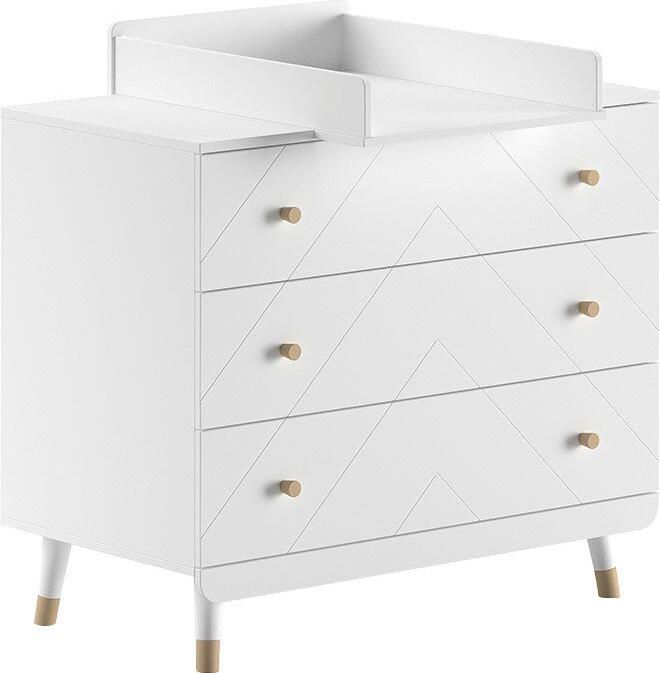 Vipack Babymeubelset bestaande uit ladekast en commode-opzetstuk uitvoering wit - Foto 2