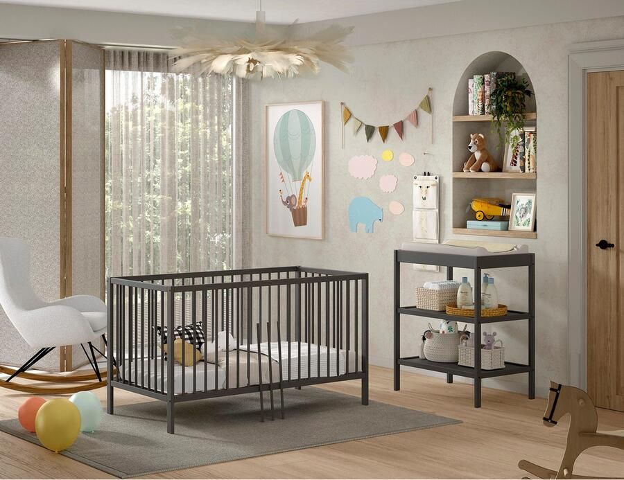 Vipack Babymeubelset Dino is het ideale startpakket voor uw kind van massief beukenhout (2-delig) - Foto 2