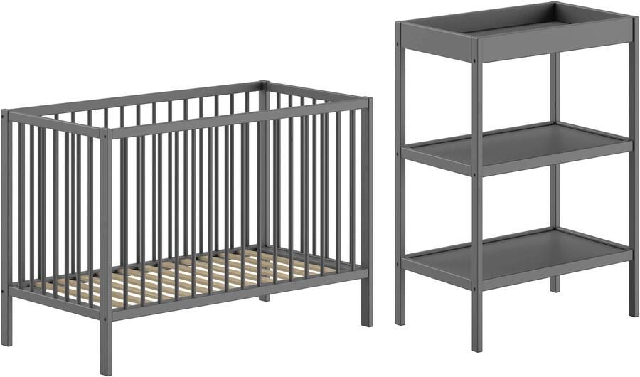 Vipack Babymeubelset Dino is het ideale startpakket voor uw kind van massief beukenhout (2-delig) - Foto 3