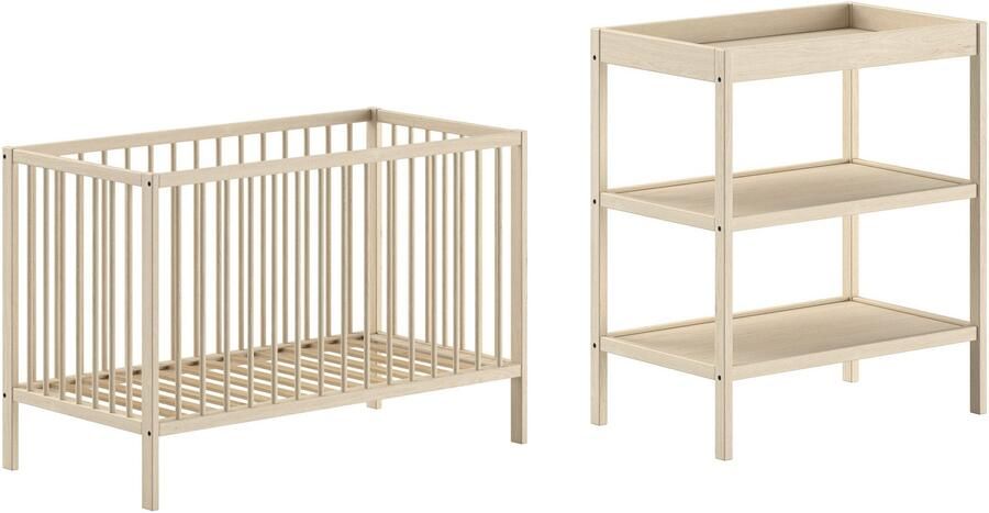 Vipack Babymeubelset Dino is het ideale startpakket voor uw kind van massief beukenhout (2-delig) - Foto 3