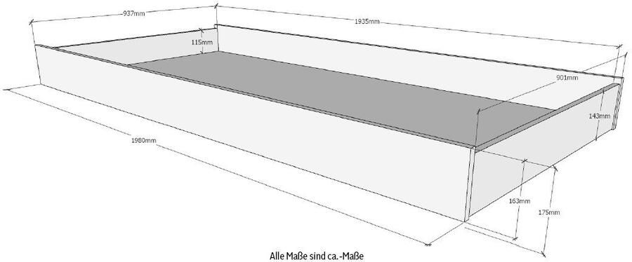 Vipack Bedlade rolbed London wit 17 8x93 8x198 cm Leen Bakker - Foto 2