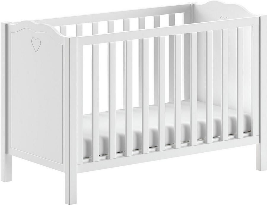 Vipack Complete babykamerset Amori 3-delig met hartornamenten MDF massief wit gelakt (3-delig) - Foto 2