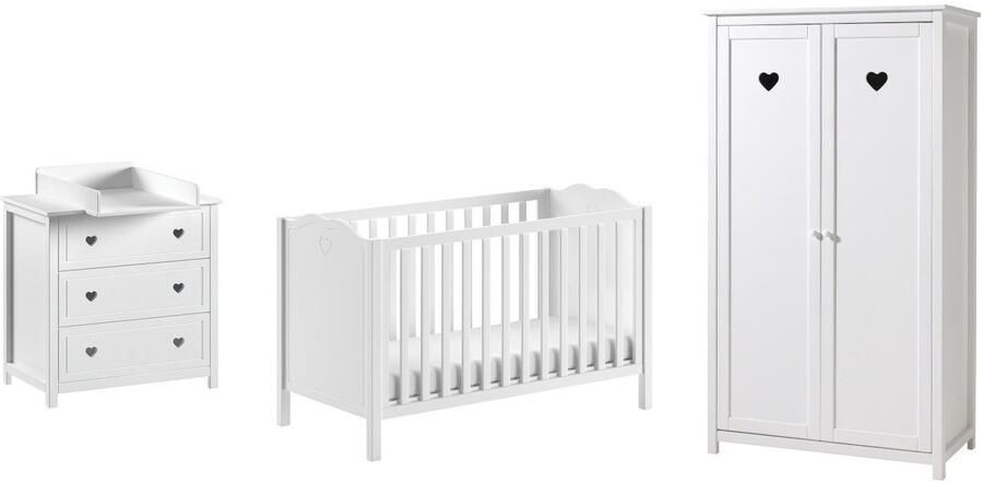 Vipack Complete babykamerset Amori set 4-delig met nostalgische hartlook TOP compleet aanbod (4-delig) - Foto 6