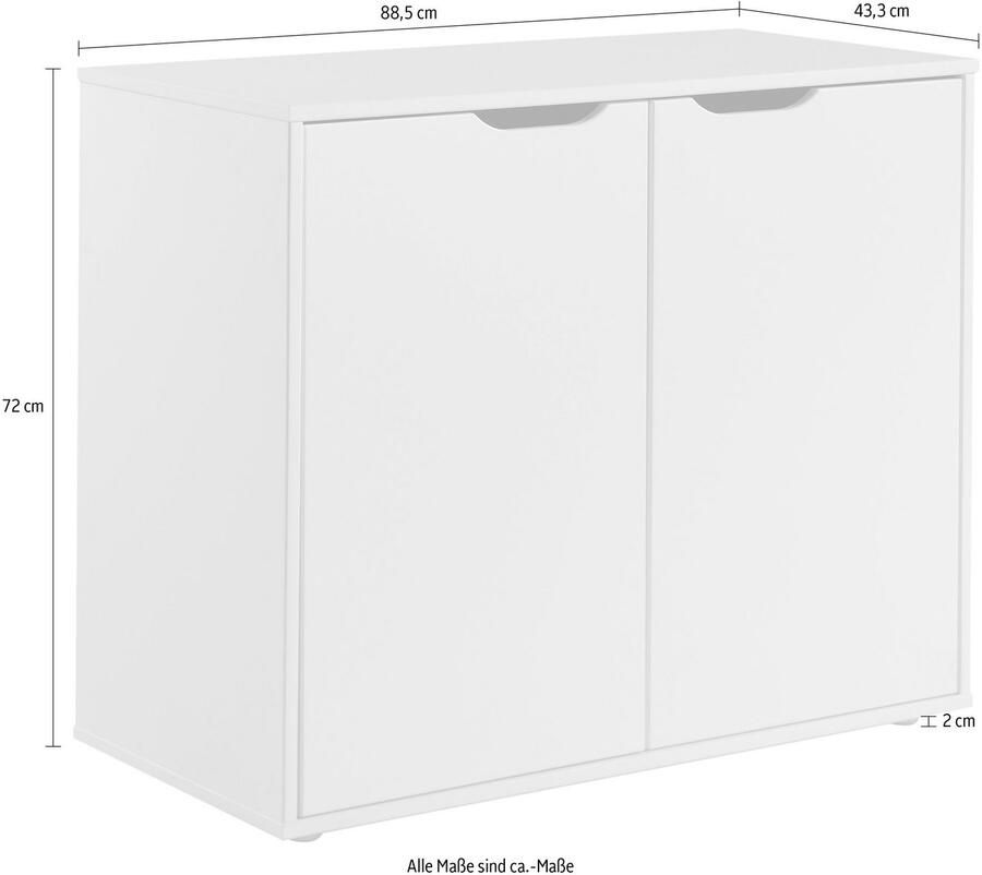 Vipack -Kastje-Pino-met-2-deuren-hout-wit - Foto 2