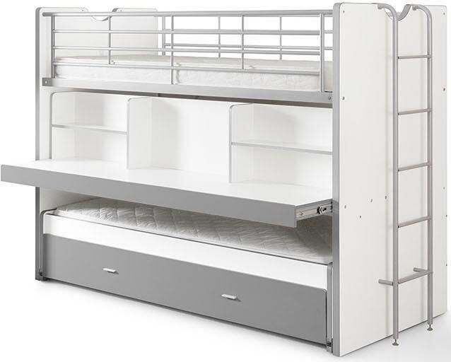 Vipack Hoogslaper Bonny met 3 slaapplaatsen super praktisch in de kinderkamer met groot schrijfblad planken veel functionaliteit op kleine ruimte - Foto 5