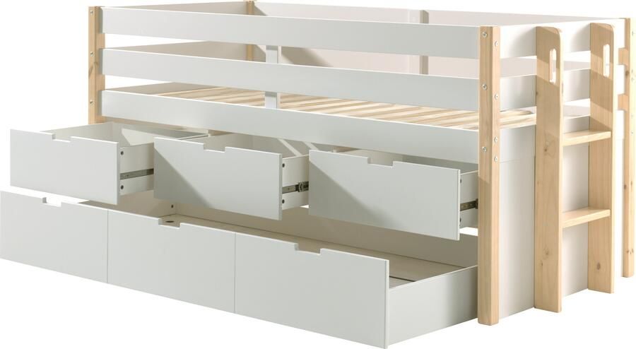 Vipack Hoogslaper Magrit met 3 ruime lades veel opbergruimte moderne uitstraling - Foto 4