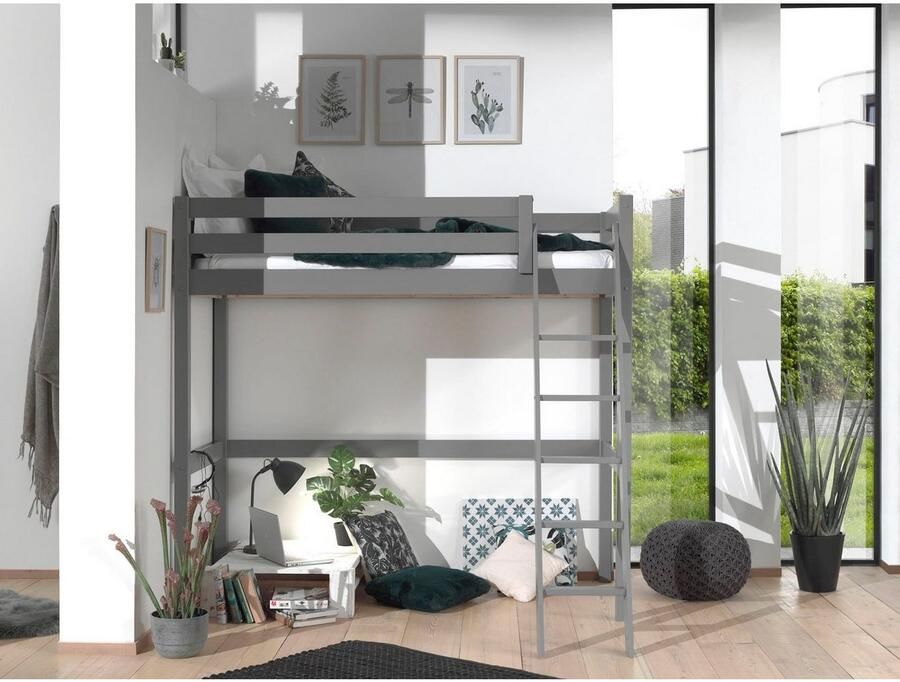Vipack Hoogslaper Pino incl. lattenbodem valbeveiliging en schuine ladder - Foto 5