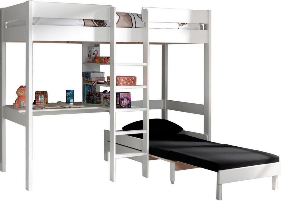 Vipack Hoogslaper Pino massief dennenhout veel functionaliteit op kleine ruimte Made in Europe - Foto 3