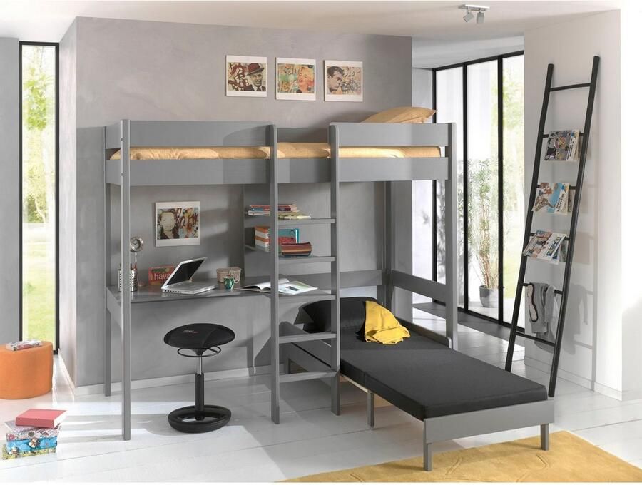 Vipack Hoogslaper Pino massief dennenhout veel functionaliteit op kleine ruimte Made in Europe - Foto 4