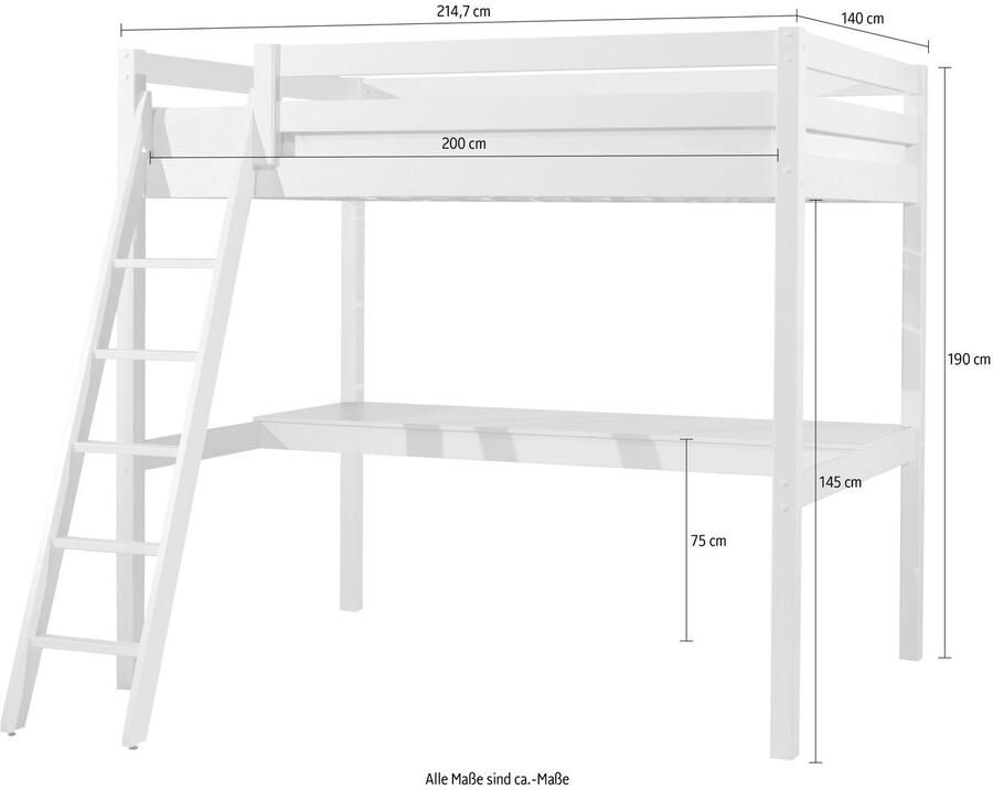 Vipack Hoogslaper Pino massief dennenhout zeer stabiel Made in Europe met fauteuil - Foto 2