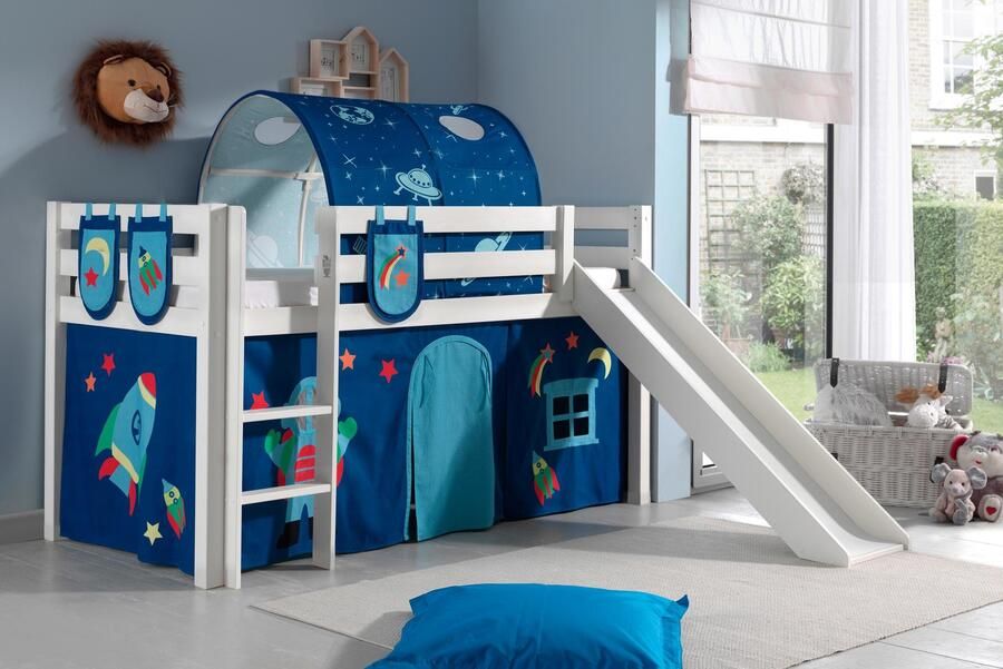 Vipack Hoogslaper Pino speelbed massief dennenhout stevig gebouwd 3 corpuskleuren om uit te kiezen - Foto 3