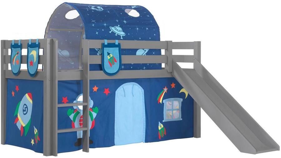 Vipack Hoogslaper Pino speelbed massief dennenhout stevig gebouwd 3 corpuskleuren om uit te kiezen - Foto 2