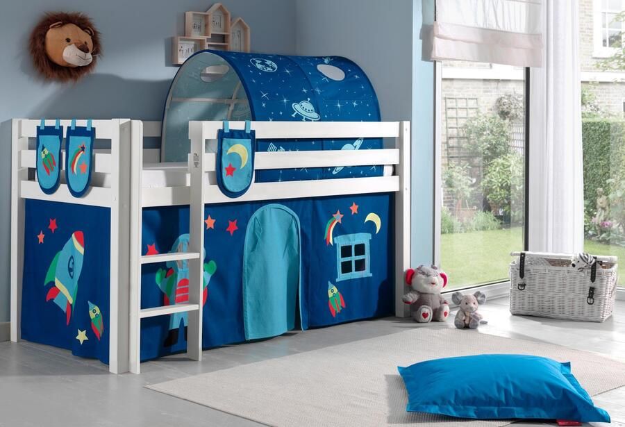 Vipack Hoogslaper Pino speelbed massief dennenhout stevig gebouwd 3 corpuskleuren om uit te kiezen - Foto 3