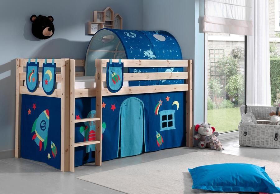 Vipack Hoogslaper Pino speelbed massief dennenhout stevig gebouwd 3 corpuskleuren om uit te kiezen - Foto 9