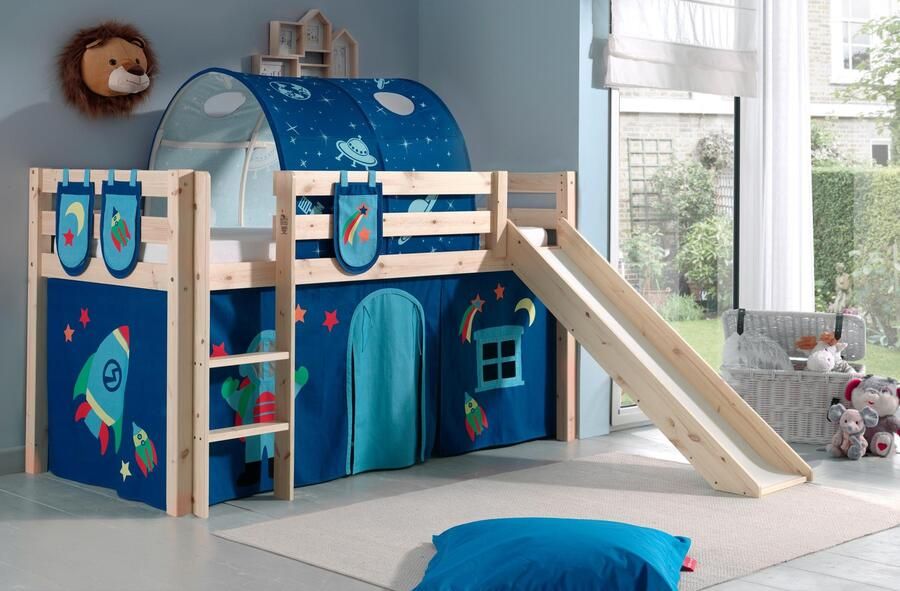 Vipack Hoogslaper Pino speelbed massief dennenhout stevig gebouwd 3 corpuskleuren om uit te kiezen - Foto 3