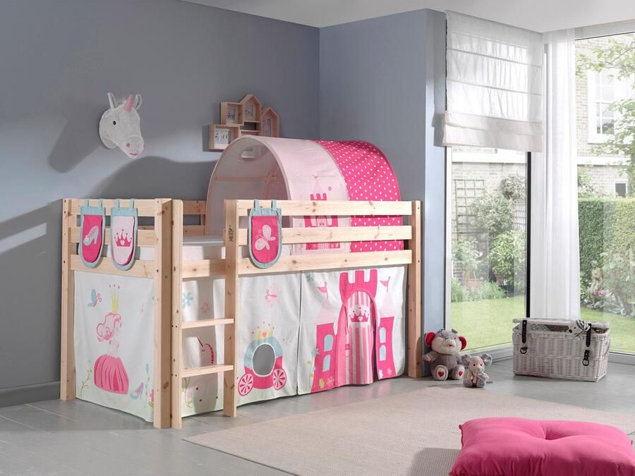 Vipack Hoogslaper Pino speelbed massief dennenhout stevig gebouwd 3 corpuskleuren om uit te kiezen - Foto 6