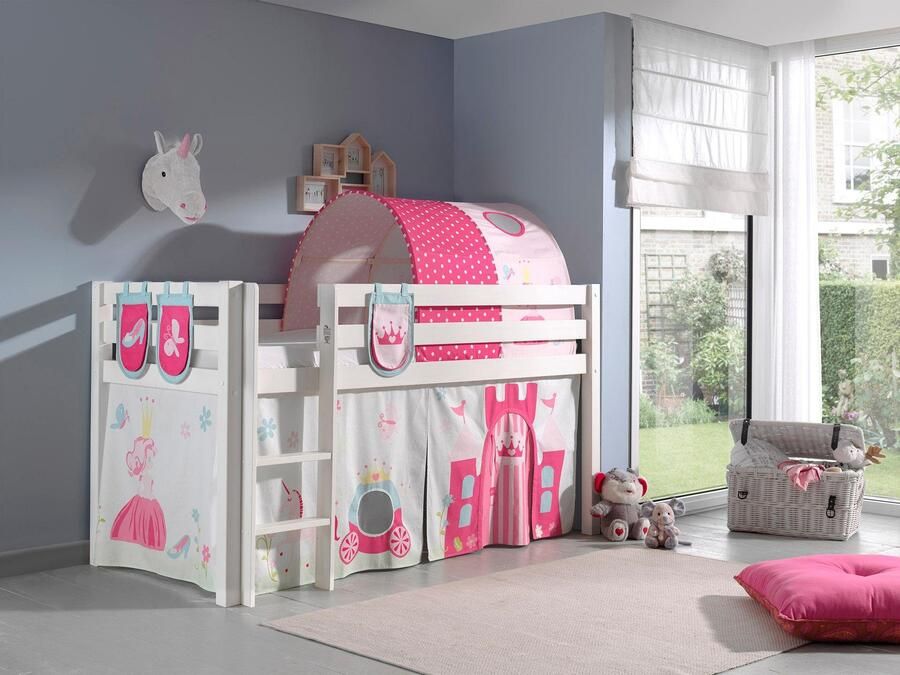 Vipack Hoogslaper Pino speelbed massief dennenhout stevig gebouwd 3 corpuskleuren om uit te kiezen - Foto 2