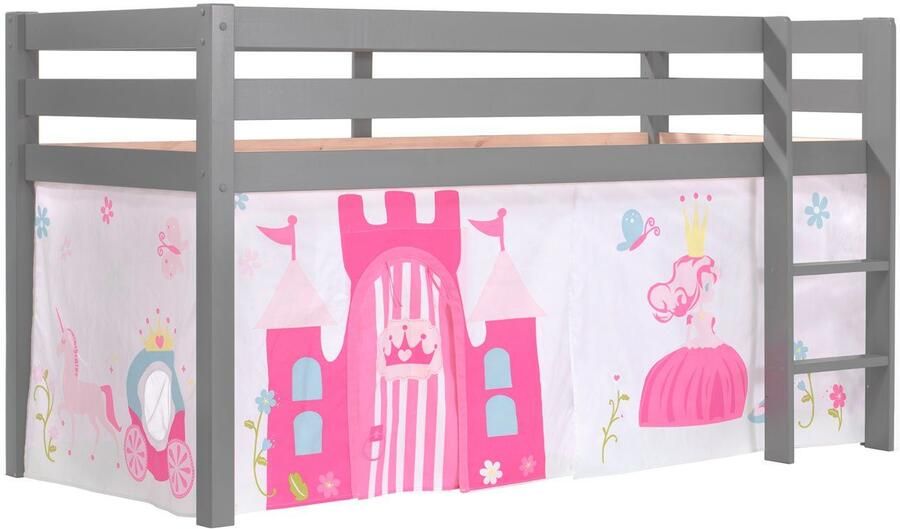 Vipack Hoogslaper Pino speelbed massief dennenhout stevig gebouwd 3 corpuskleuren om uit te kiezen