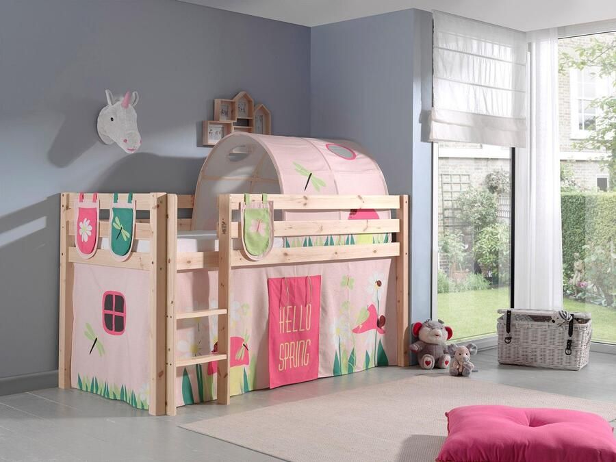 Vipack Hoogslaper Pino speelbed massief dennenhout stevig gebouwd 3 corpuskleuren om uit te kiezen - Foto 7