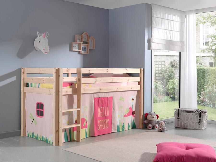 Vipack Hoogslaper Pino speelbed massief dennenhout stevig gebouwd 3 corpuskleuren om uit te kiezen - Foto 3