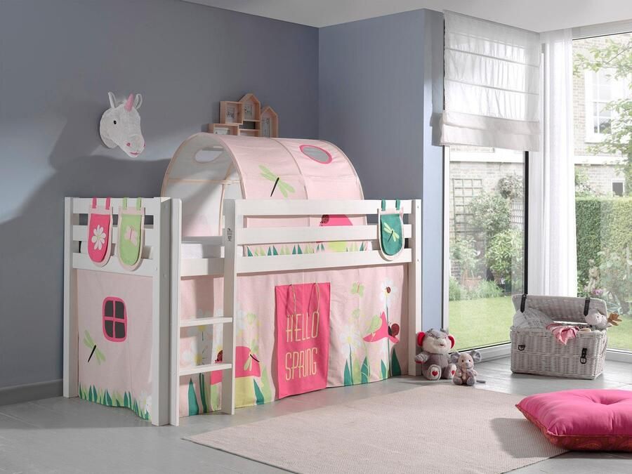 Vipack Hoogslaper Pino speelbed massief dennenhout stevig gebouwd 3 corpuskleuren om uit te kiezen - Foto 3