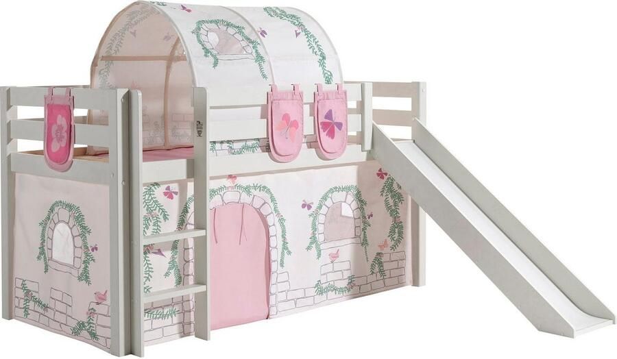 Vipack Hoogslaper Pino speelbed massief dennenhout stevig gebouwd 3 corpuskleuren om uit te kiezen