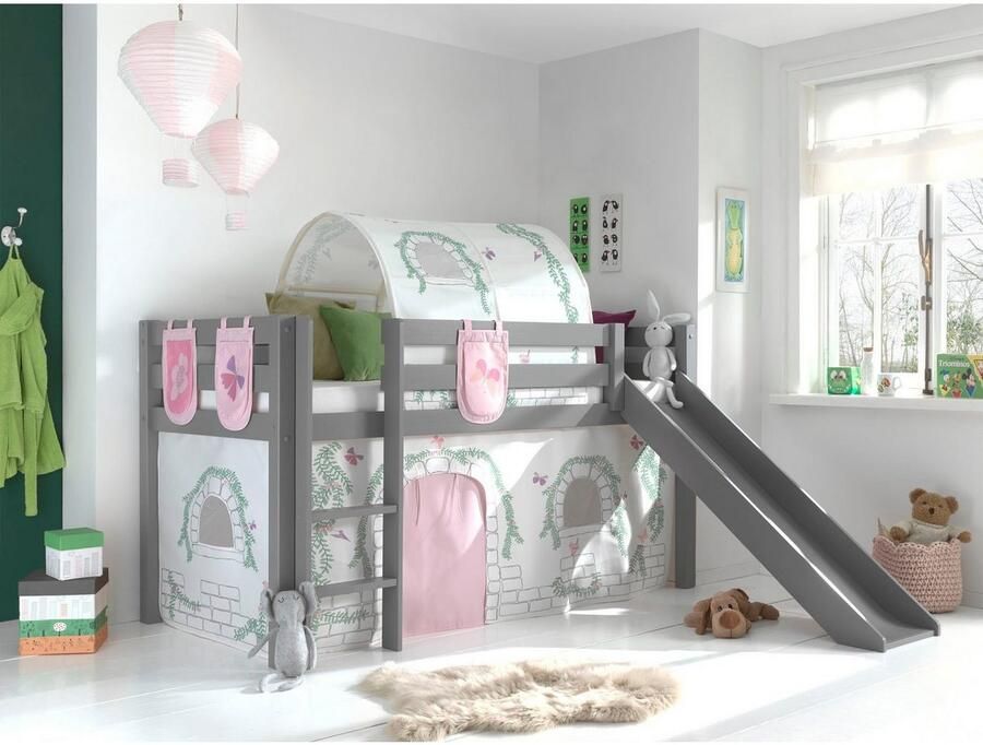 Vipack Hoogslaper Pino speelbed massief dennenhout stevig gebouwd 3 corpuskleuren om uit te kiezen - Foto 2