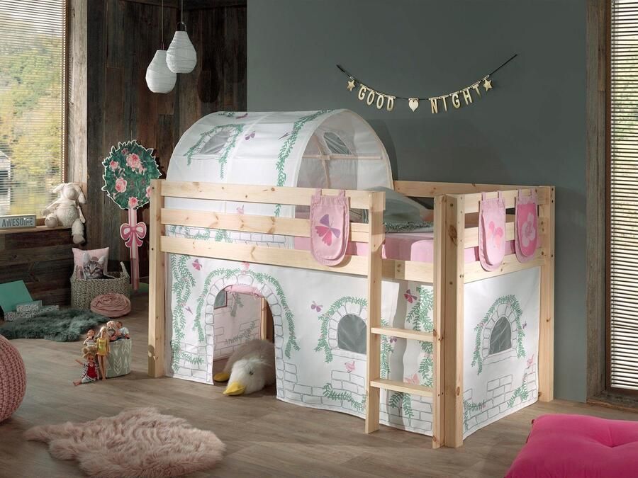 Vipack Hoogslaper Pino speelbed massief dennenhout stevig gebouwd 3 corpuskleuren om uit te kiezen - Foto 8