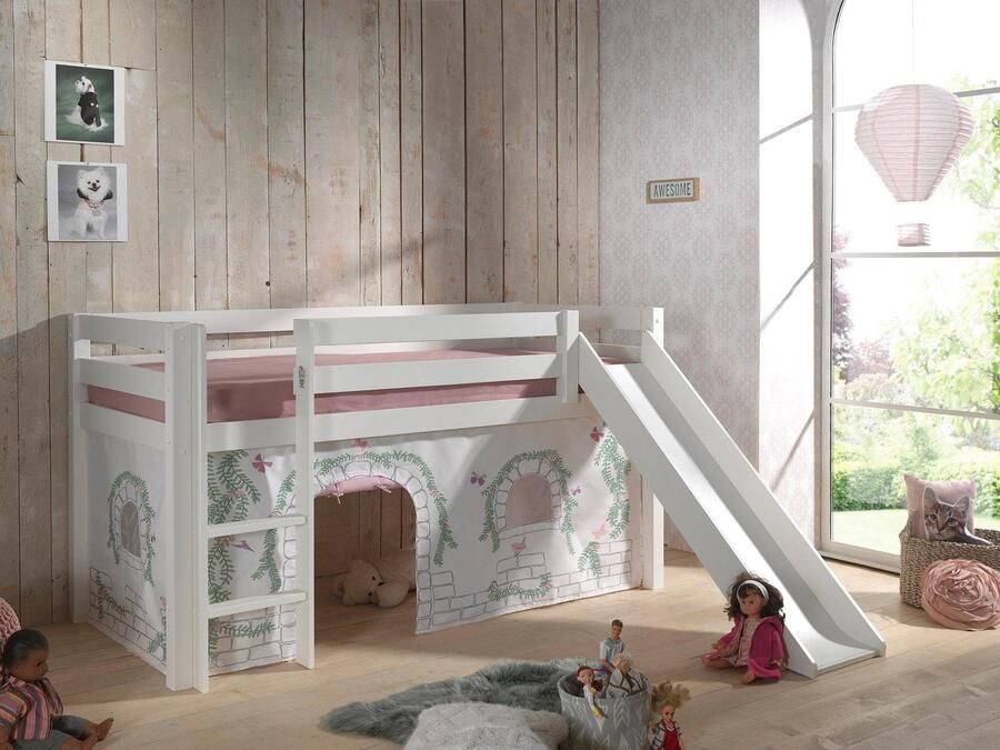 Vipack Hoogslaper Pino speelbed massief dennenhout stevig gebouwd 3 corpuskleuren om uit te kiezen - Foto 3