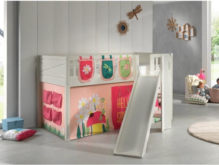 Vipack Hoogslaper Scott m. glijbaan ladder toren ligoppervlak 90 x 200 cm doek opbergvak 4 designs - Foto 2