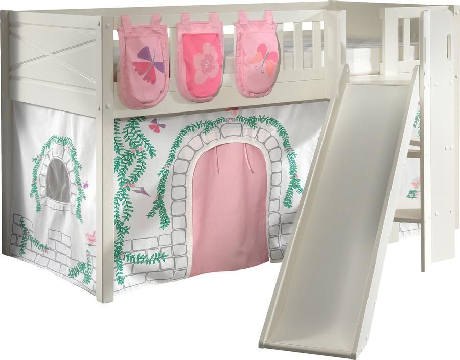 Vipack Hoogslaper Scott m. glijbaan ladder toren ligoppervlak 90 x 200 cm doek opbergvak 4 designs - Foto 2