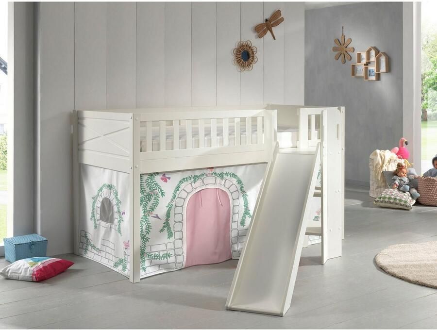 Vipack Hoogslaper Scott m. glijbaan ladder toren ligoppervlak 90 x 200 cm doek tunnel 4 designs - Foto 2