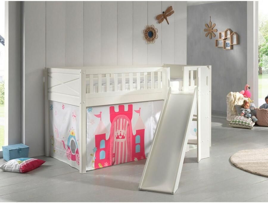 Vipack Hoogslaper Scott m. glijbaan ladder toren ligoppervlak 90 x 200 cm doek tunnel 4 designs - Foto 2