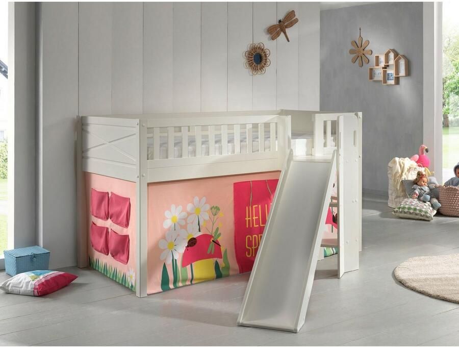 Vipack Hoogslaper Scott m. glijbaan ladder toren ligoppervlak 90 x 200 cm doek tunnel 4 designs - Foto 3