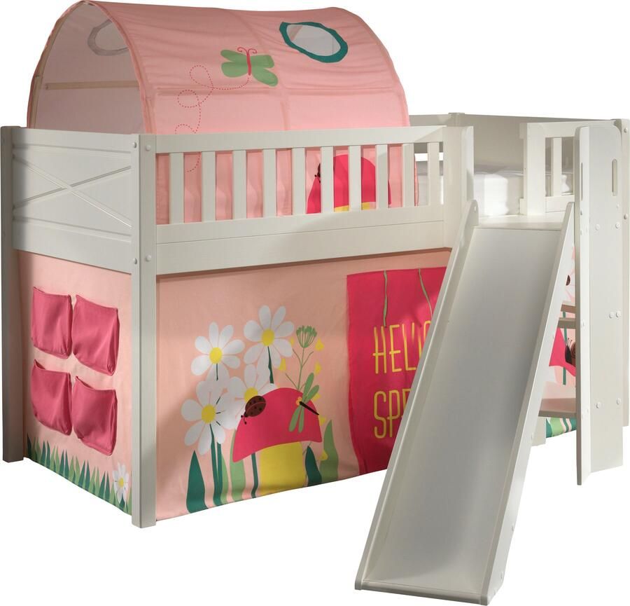 Vipack Hoogslaper Scott m. glijbaan ladder toren ligoppervlak 90 x 200 cm doek tunnel 4 designs - Foto 2