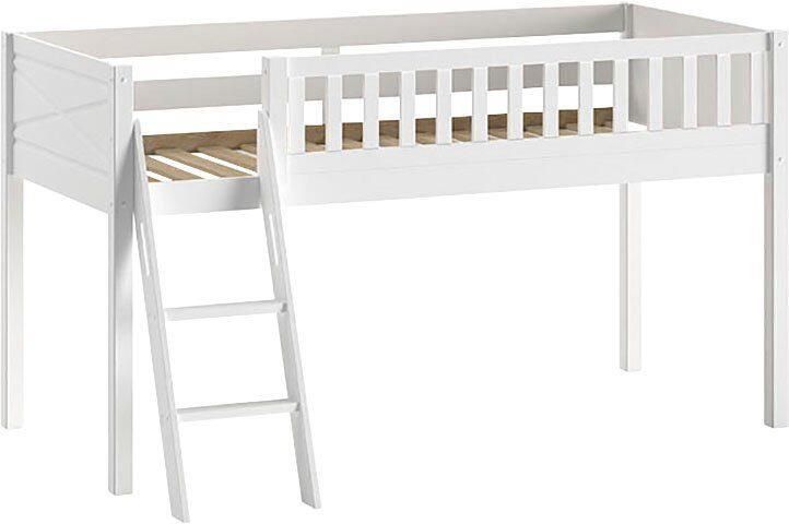 Vipack Hoogslaper Scott m. oprolbare bedbodem ligoppervlak 90 x 200 cm wit gelakt grenen met of zonder glijbaan - Foto 5