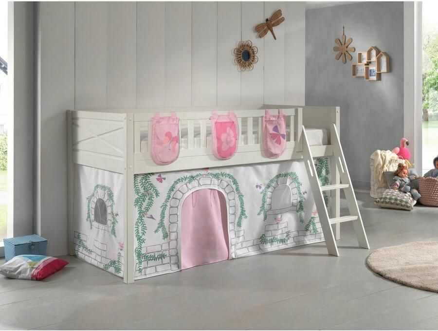 Vipack Hoogslaper Scott met schuine ladder ligoppervlak 90 x 200 cm doek pockets 4 designs - Foto 2