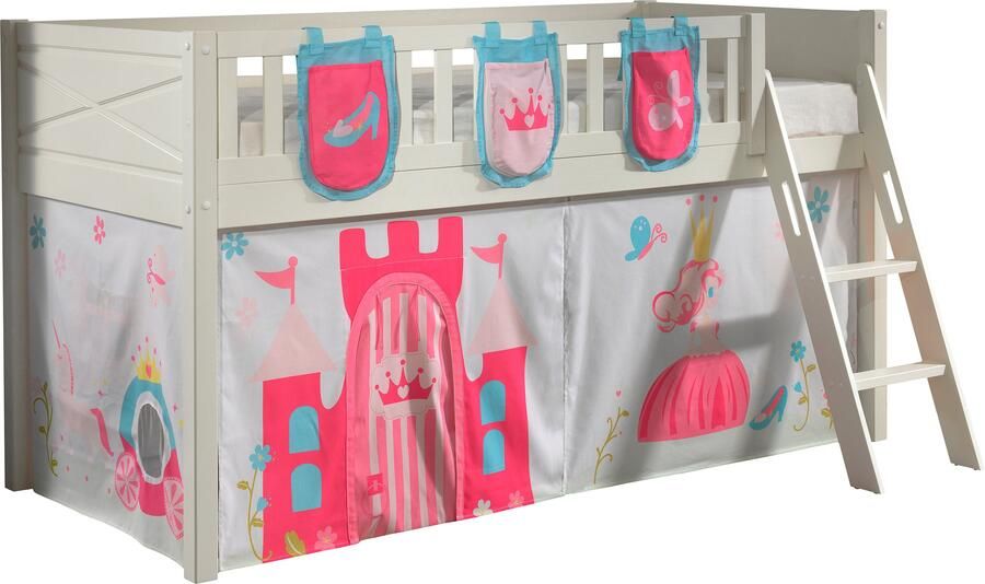 Vipack Hoogslaper Scott met schuine ladder ligoppervlak 90 x 200 cm doek pockets 4 designs - Foto 3