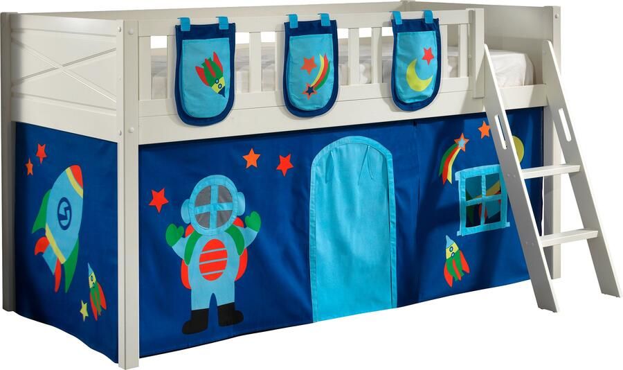 Vipack Hoogslaper Scott met schuine ladder ligoppervlak 90 x 200 cm doek pockets 4 designs - Foto 3