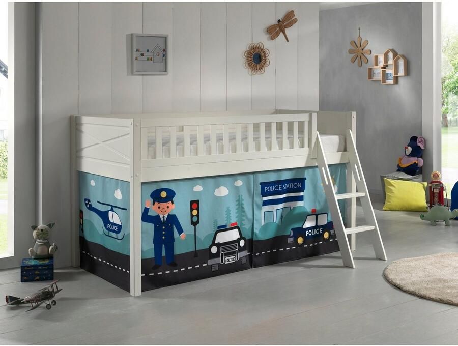 Vipack Hoogslaper Scott met schuine ladder ligoppervlak 90 x 200 cm doek tunnel 7 designs - Foto 2