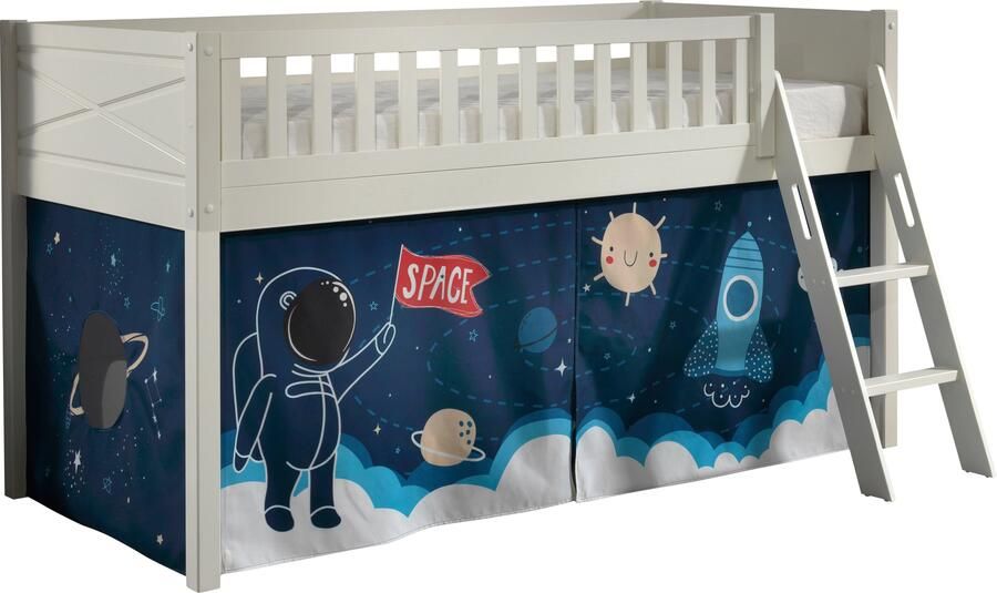 Vipack Hoogslaper Scott met schuine ladder ligoppervlak 90 x 200 cm doek tunnel 7 designs - Foto 5