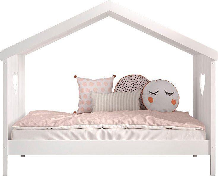 Vipack EMOB Open bedhuisje Amori 90x200 cm wit Houten kinderbedden Wit Hout; MDF Houten kinderbedden Eenpersoons Normaal bed Op voorraad - Foto 3