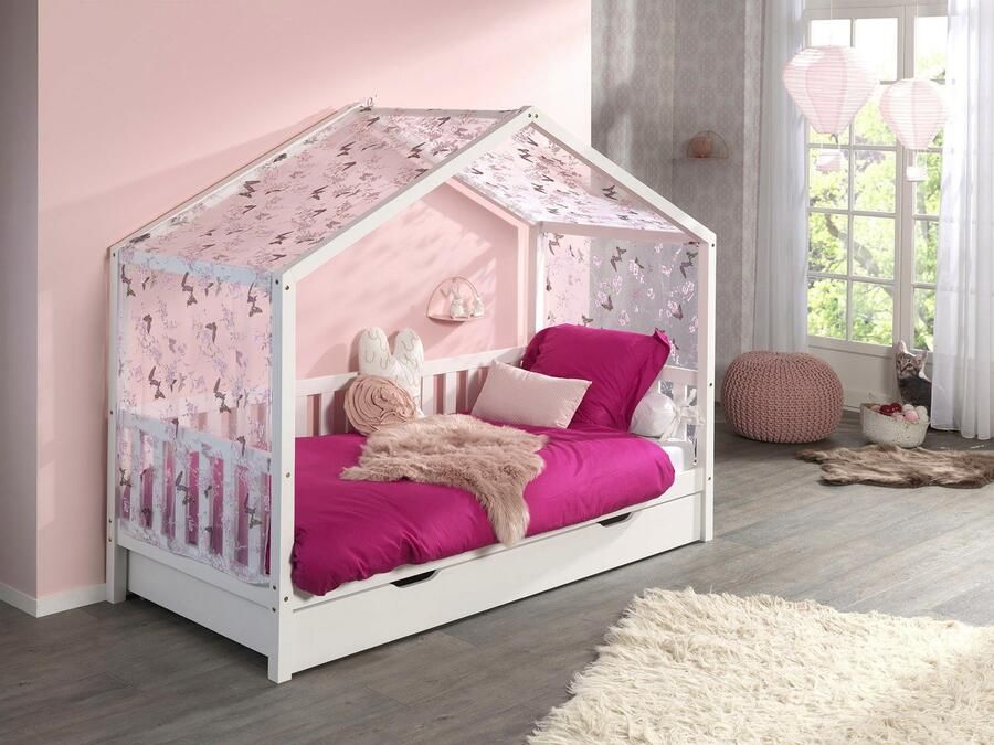 Vipack Baby Nora Eden Bed Inclusief Bedlade en Zijrand- Dallas Rolbed Textiel Kinderbed - Foto 2