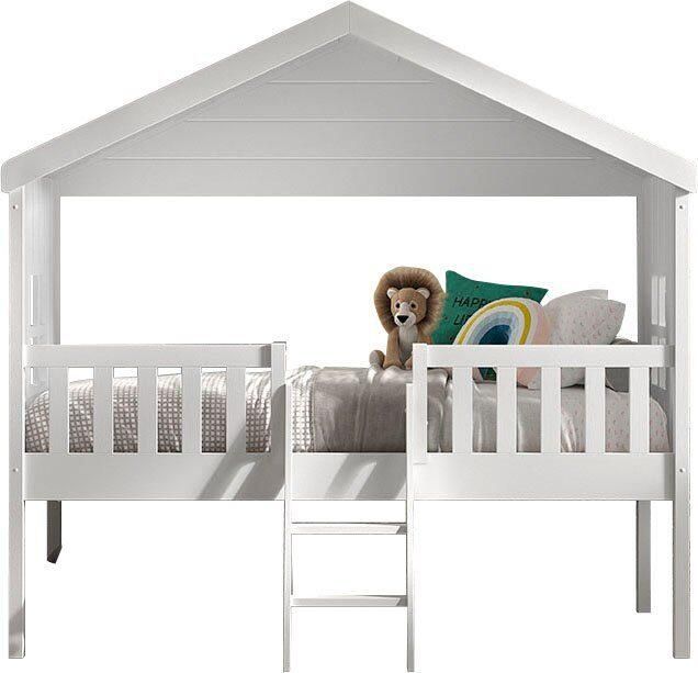 Vipack Huisbed Massief dennenhout wit gelakt gemaakt in Europa stevig gebouwd - Foto 6