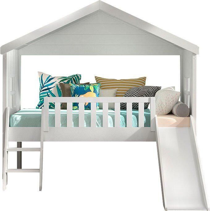 Vipack Huisbed Massief dennenhout wit gelakt gemaakt in Europa stevig gebouwd - Foto 6