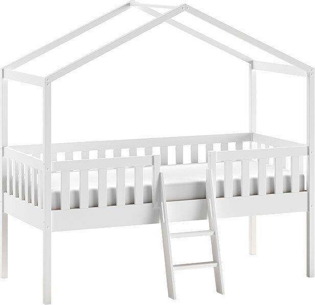 Vipack Kinderbed Dallas 90x200cm Halfhoogslaper Kajuitbed Bed als Huis Peuterbed Ledikant Bedframe Wit - Foto 5