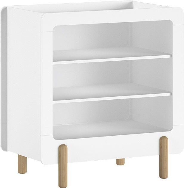 Vipack Kast Smile verschoningsrek met 3 vakken MDF wit gelakt zonder aankleedkussen vaste bodems biedt veel opbergruimte - Foto 4