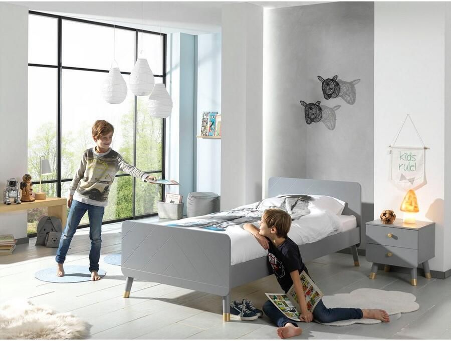 Vipack Kinderbed Billy eenpersoonsbed 90 200 incl. lattenbodem modern design - Foto 3