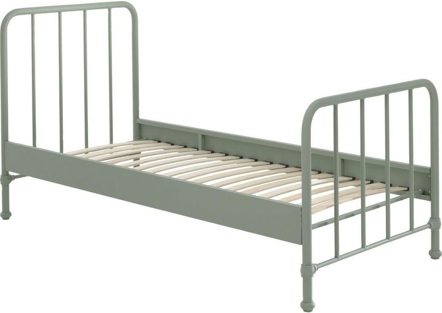Vipack EMOB Eenpersoonsbed Bronxx metaal 90x200 mat olijfgroen Metalen eenpersoonsbedden Groen Metaal Metalen eenpersoonsbedden Eenpersoons Normaal bed Op voorraad - Foto 6