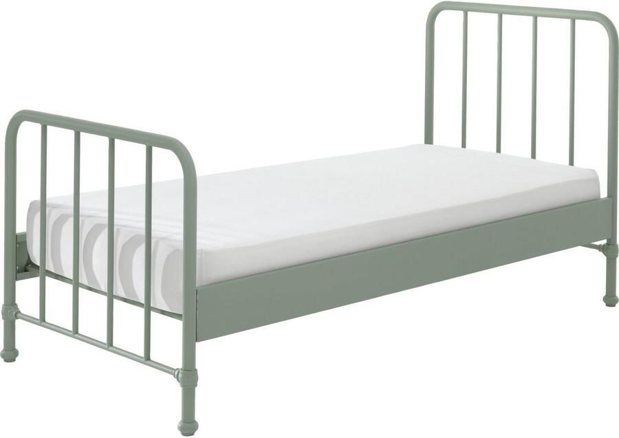 Vipack EMOB Eenpersoonsbed Bronxx metaal 90x200 mat olijfgroen Metalen eenpersoonsbedden Groen Metaal Metalen eenpersoonsbedden Eenpersoons Normaal bed Op voorraad - Foto 5